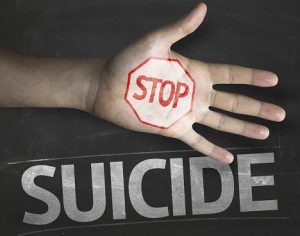 Educational and Creative composition with the message Stop Suicide